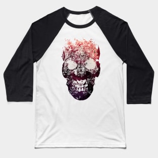 Floral Skull Baseball T-Shirt